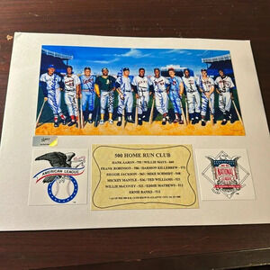 - 500 home run autographed litho matted